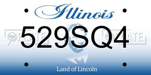 529SQ4 Illinois License Plate