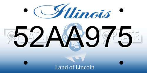 52AA975 Illinois License Plate