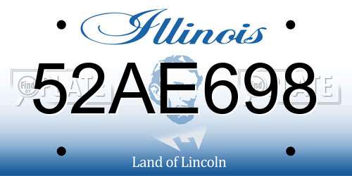52AE698 Illinois License Plate