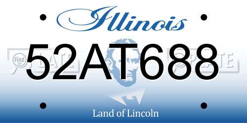 52AT688 Illinois License Plate