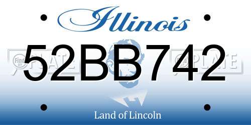 52BB742 Illinois License Plate
