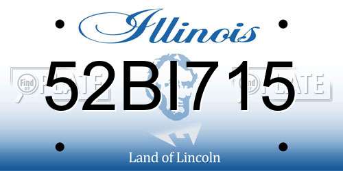 52BI715 Illinois License Plate