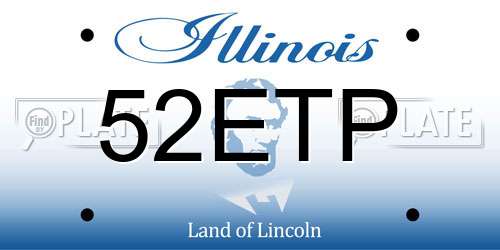 52ETP Illinois License Plate
