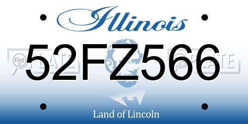 52FZ566 Illinois License Plate