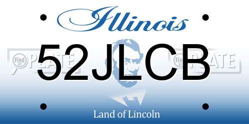 52JLCB Illinois License Plate