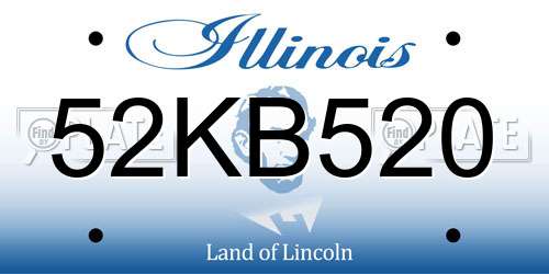 52KB520 Illinois License Plate