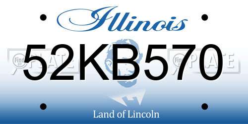 52KB570 Illinois License Plate