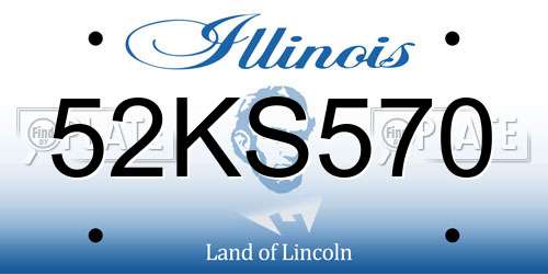 52KS570 Illinois License Plate