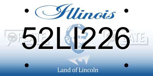 52LI226 Illinois License Plate