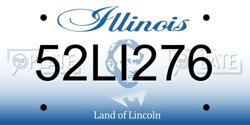 52LI276 Illinois License Plate