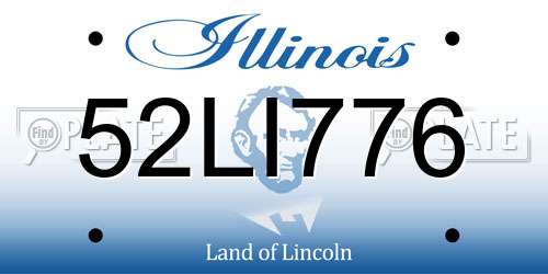 52LI776 Illinois License Plate