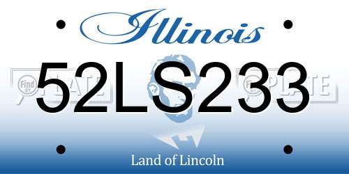 52LS233 Illinois License Plate