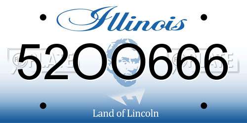 52OO666 Illinois License Plate