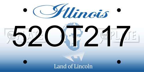 52OT217 Illinois License Plate