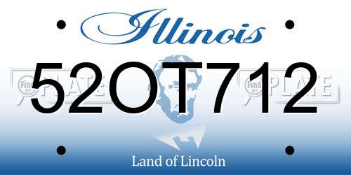 52OT712 Illinois License Plate