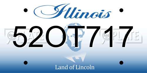 52OT717 Illinois License Plate
