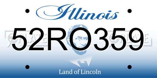 52RO359 Illinois License Plate