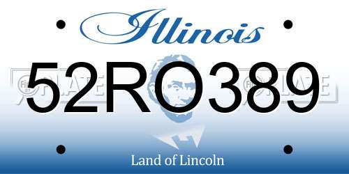 52RO389 Illinois License Plate
