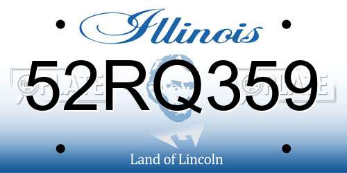 52RQ359 Illinois License Plate