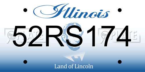 52RS174 Illinois License Plate