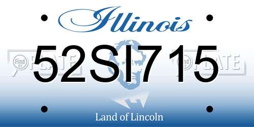 52SI715 Illinois License Plate