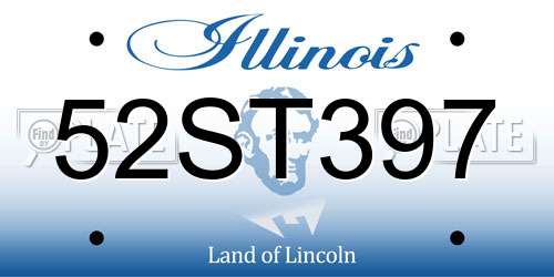 52ST397 Illinois License Plate