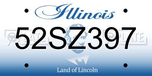 52SZ397 Illinois License Plate