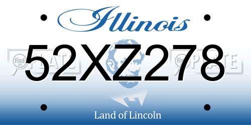 52XZ278 Illinois License Plate