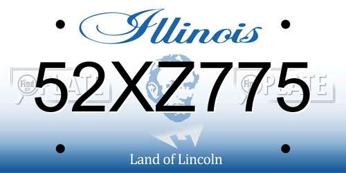 52XZ775 Illinois License Plate