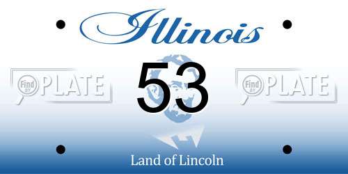 53 Illinois License Plate
