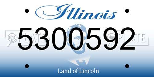 5300592 Illinois License Plate