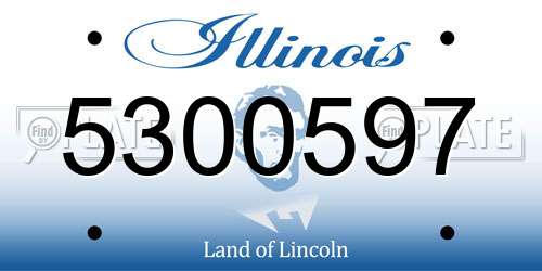 5300597 Illinois License Plate
