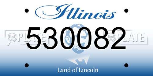 530082 Illinois License Plate