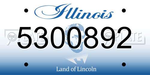 5300892 Illinois License Plate