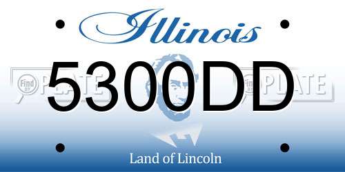 5300DD Illinois License Plate