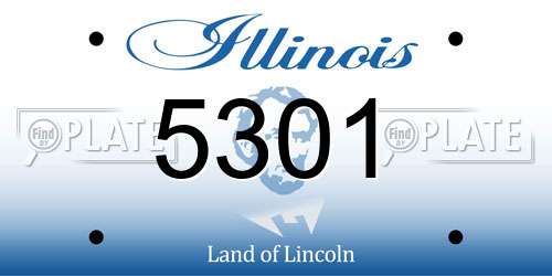 5301 Illinois License Plate