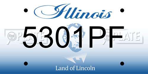 5301PF Illinois License Plate