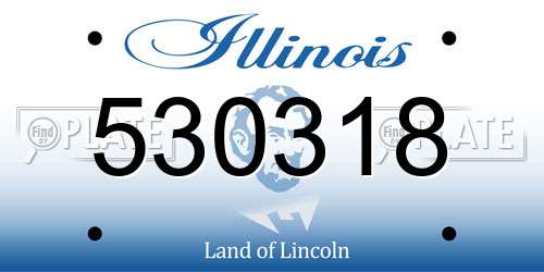 530318 Illinois License Plate