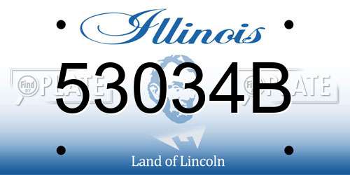 53034B Illinois License Plate