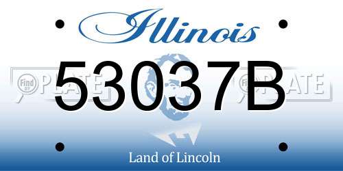53037B Illinois License Plate