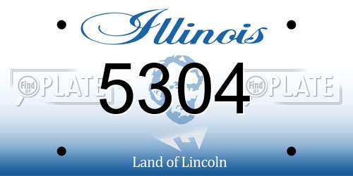 5304 Illinois License Plate