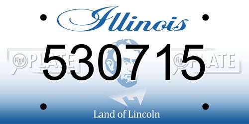 530715 Illinois License Plate