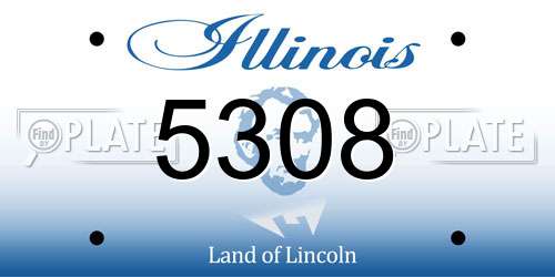 5308 Illinois License Plate