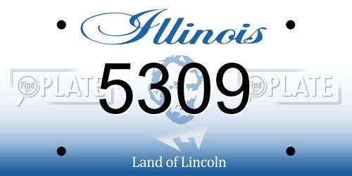 5309 Illinois License Plate