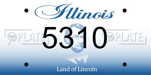 5310 Illinois License Plate