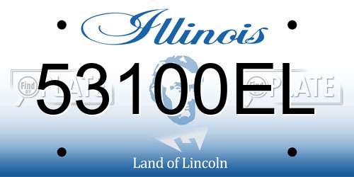 53100EL Illinois License Plate