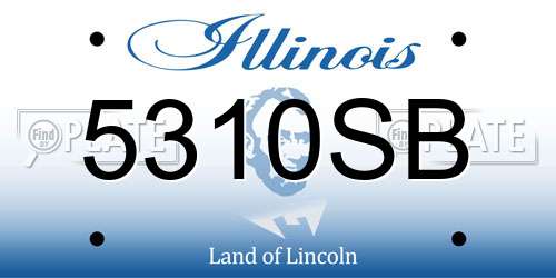 5310SB Illinois License Plate