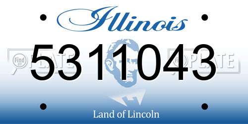 5311043 Illinois License Plate