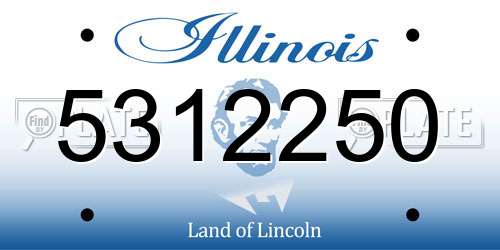 5312250 Illinois License Plate