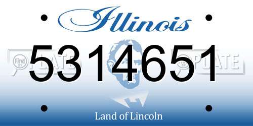 5314651 Illinois License Plate